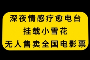 深夜情感疗愈电台,挂载小雪花,无人售卖全国电影票