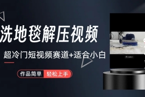 超冷门抖音赛道-清洗地毯解压视频-简单无脑怼作品(探索抖音新赛道地毯解压视频的制作与变现策略)