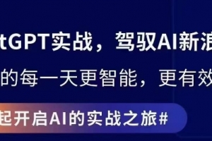 ChatGPT实战指南,创新应用与性能提升,解锁AI魔力,启程智能未来