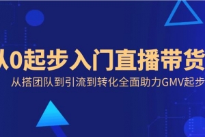 从0起步入门直播带货,从搭团队到引流到转化全面助力GMV起步(全面解析直播带货从团队建设到引流转化的实战指南)