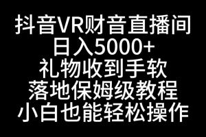 抖音VR财神直播间,日入5000+,礼物收到手软,落地式保姆级教程,小白也…(探索抖音VR财神直播间日入5000+,小白也能轻松上手)
