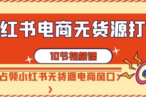 小红书电商-无货源打卡,抢先占领小红书无货源电商风口(10节课)