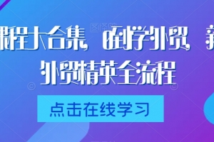 外贸课程大合集,0到1学外贸,新手到外贸精英全流程