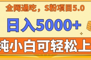 男粉项目5.0,最新野路子,纯小白可操作,有手就行,无脑照抄,纯保姆教学