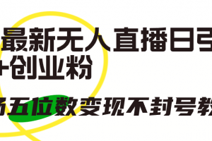 抖音最新无人直播日引300+创业粉,单场五位数变现不封号教程!