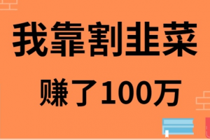 我靠割韭菜赚了 100 万