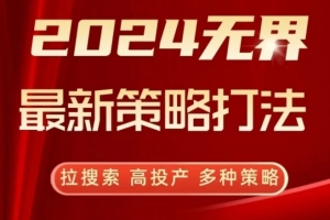 2024无界最新策略打法,拉搜索,高投产,多种策略