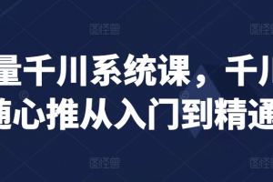 巨量千川系统课,千川/随心推从入门到精通