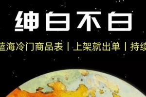 暴利蓝海冷门商品表丨上架就出单丨持续更新