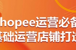 Shopee运营必备基础运营店铺打造,多层次的教你从0-1运营店铺