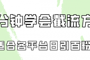 十分钟学会各大平台节流,矩阵日引几百创业粉(像素级教程)!