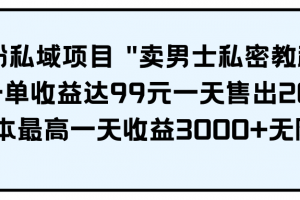 男粉私域项目