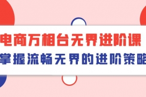 电商 万相台无界进阶课,掌握流畅无界的进阶策略(41节课)