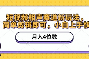 短视频相声赛道新玩法,简单剪辑即可,月入四位数(附软件+素材)