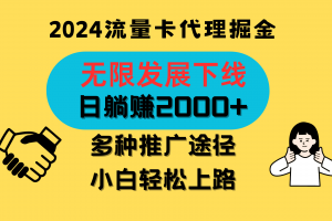 三网流量卡代理招募,无限发展下线,日躺赚2000+,新手小白轻松上路。