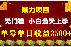 闷声发财项目,一天收益至少3500+,相信我,能赚钱和会赚钱根本不是一回事