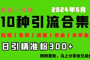 0投入,每天搞300+“同城、宝妈、减重、创业、大学生”等10大流量!