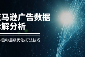 亚马逊广告数据拆解分析,分析框架/层级优化/打法技巧(8节课)