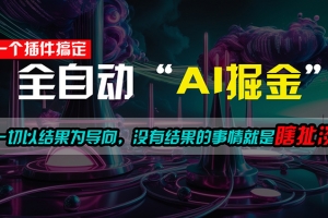 一插件搞定!每天半小时,日入500+,一切以结果为导向,没有结果的事…