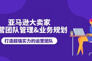 亚马逊大卖家运营团队管理&业务规划,打造超强实力的运营团队