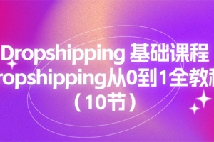 Dropshipping 基础课程,Dropshipping从0到1全教程(10节)