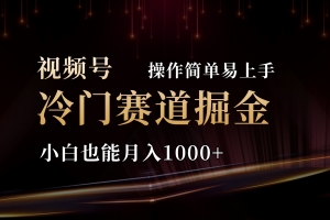 2024视频号三国冷门赛道掘金,操作简单轻松上手,小白也能月入1000+