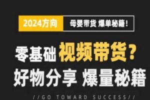 短视频母婴赛道实操流量训练营,零基础视频带货,好物分享,爆量秘籍