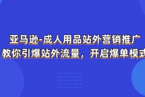 亚马逊成人用品站外营销推广,教你引爆站外流量,开启爆单模式