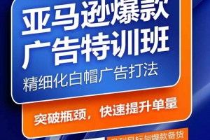 亚马逊爆款广告特训班,快速掌握亚马逊关键词库搭建方法,有效优化广告数据并提升旺季销量