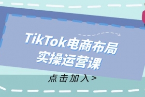 TikTok电商布局实操运营课:从新手到精通,成为TikTok带货运营高手