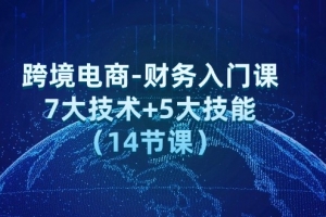 跨境电商-财务入门课:7大技术+5大技能(14节课)