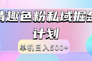 2024情趣色粉私域掘金天花板日入500+后端自动化掘金