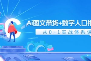 Ai图文带货+数字人口播带货,从0-1实战体系课(43节)