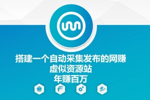 搭建一个自动采集发布的网创虚似资源站年赚百W