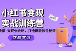 小红书变现实战训练营:定位·流量·变现全攻略,打造爆款账号秘籍