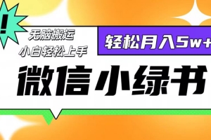 微信小绿书项目,一部手机,每天操作十分钟,,日入1000+