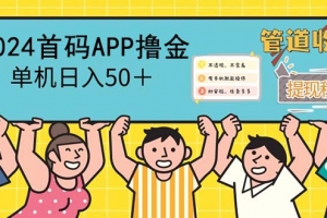 2024首码零撸聚合APP,单机日入50+,提现秒审核秒到账