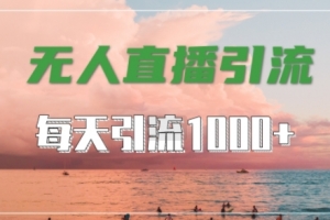 抖音快手视频号全平台通用,无人直播引流法,超暴力引流1000+高质量精准创业粉