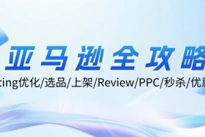 亚马逊全攻略:Listing优化/选品/上架/Review/PPC/秒杀/优惠券/无水印课