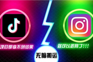抖音无脑搬运,如果这项目都拿不到结果,你可以退网了
