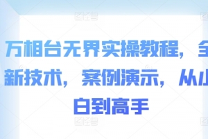 万相台无界实操教程,全新技术,案例演示,从小白到高手