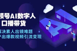 视频号数字人AI口播带货,解决素人出镜难题,高效产出爆款视频引流变现