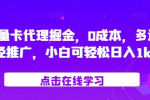 流量卡代理掘金,0成本,多途径推广,小白可轻松日入1k