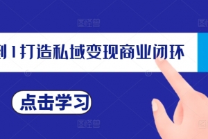 从0到1打造私域变现商业闭环,私域变现操盘手,私域IP打造