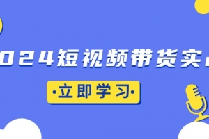 2024短视频带货实战:底层逻辑+实操技巧,橱窗引流、直播带货