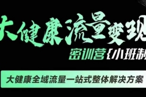 千万级大健康变现课线下课,大健康全域流量一站式整体解决方案