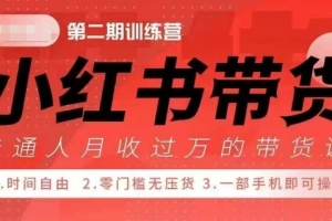小Red书带货42天训练营 2.0版,宝妈+自由职+上班族+大学生,提高副业收入的大红利项目
