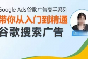Google Ads谷歌广告高手 – 搜索广告,带你从入门到精通谷歌搜索广告