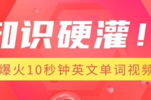 知识硬灌,1分钟教会你,利用AI制作爆火10秒钟记一个英文单词视频