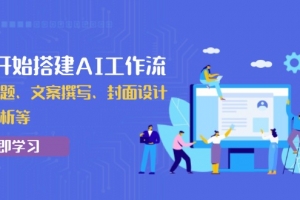 从0开始搭建AI工作流,包括选题、文案撰写、封面设计、数据分析等